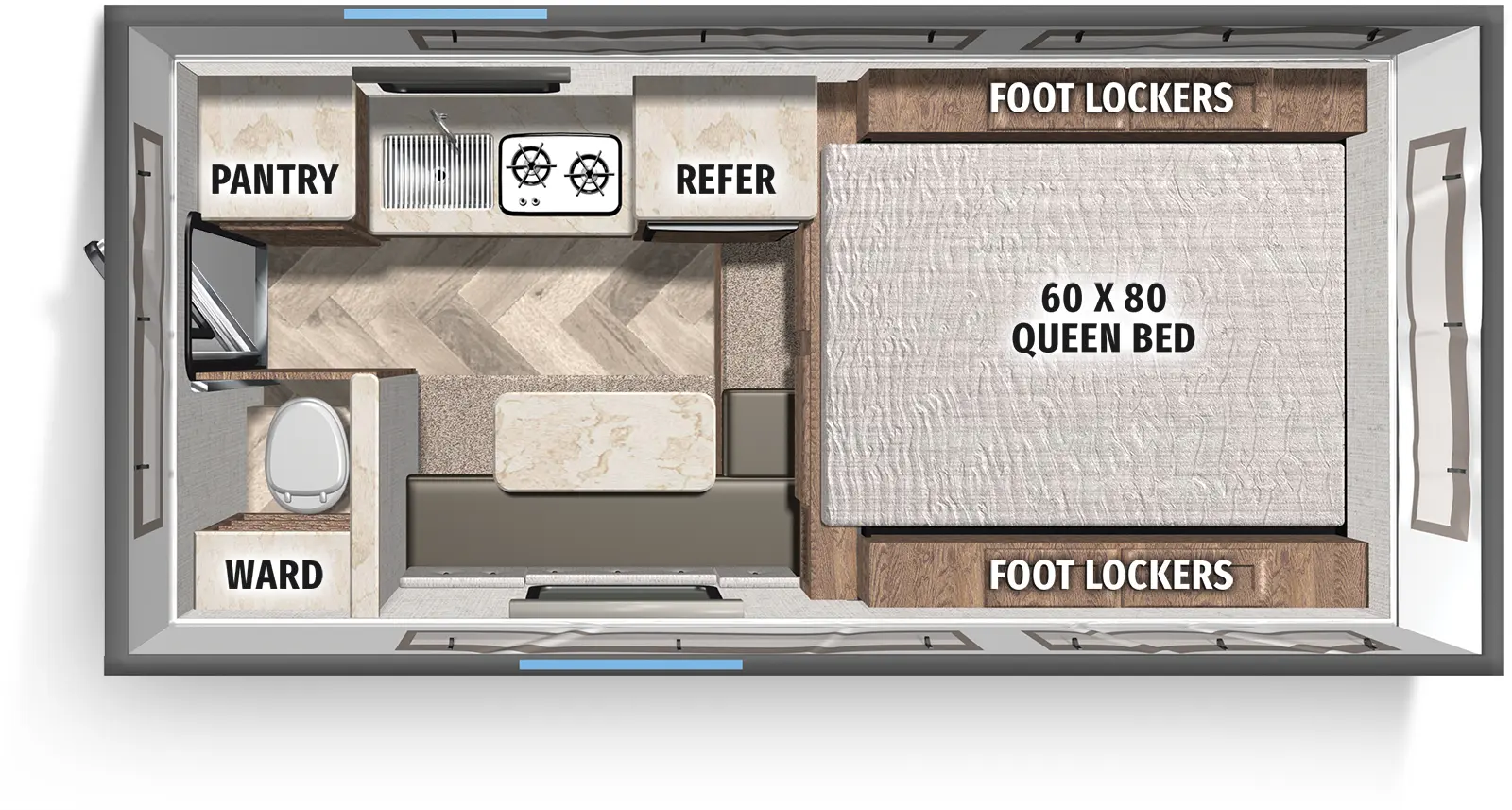 Real Lite Truck Camper SS-1609 Floorplan